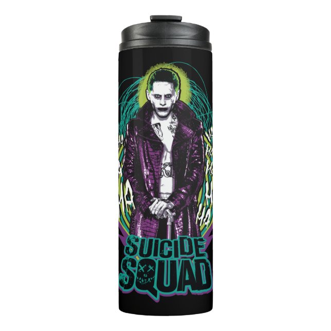Suicide Squad | Joker Retro Rock Graphic Thermosbecher (Vorderseite)