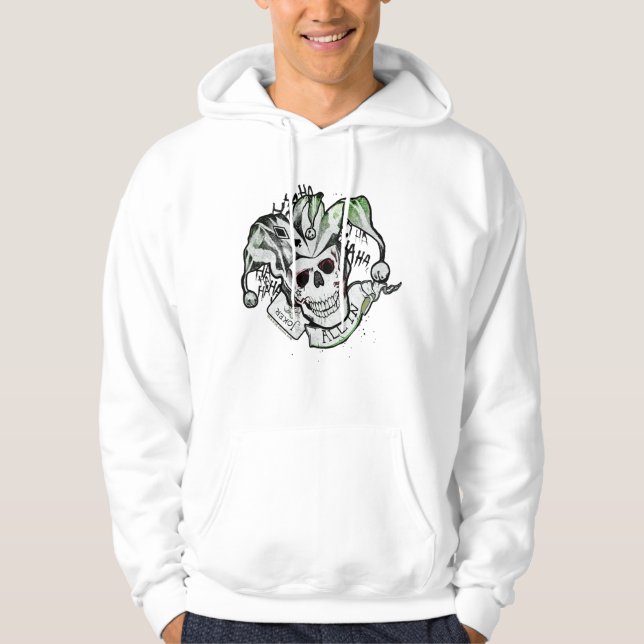 Suicide Squad | Joker Skull "All in" Tattoo Art Hoodie (Vorderseite)