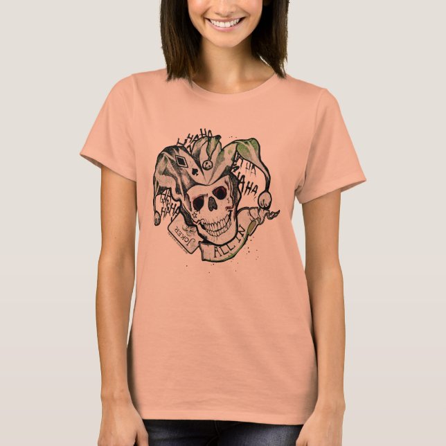Suicide Squad | Joker Skull "All in" Tattoo Art T-Shirt (Vorderseite)