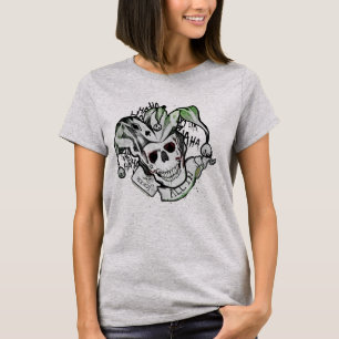 Suicide Squad Joker Skull "All in" Tattoo Art T-Shirt