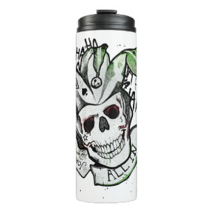 Suicide Squad Joker Skull "All in" Tattoo Art Thermosbecher