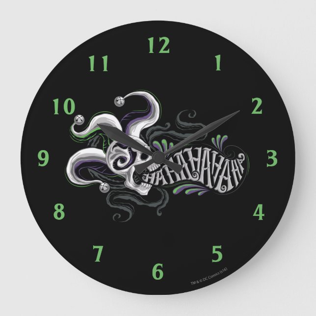 Suicide Squad | Joker Skull - Haha Große Wanduhr (Vorderseite)