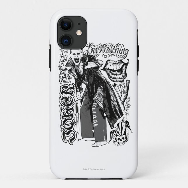 Suicide Squad | Joker Typografy Foto Case-Mate iPhone Hülle (Rückseite)