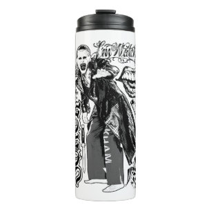 Suicide Squad   Joker Typografy Foto Thermosbecher