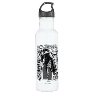 Suicide Squad Joker Typography Foto Trinkflasche