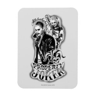 Suicide Squad   Joker und Harley Airbrush Tattoo Magnet
