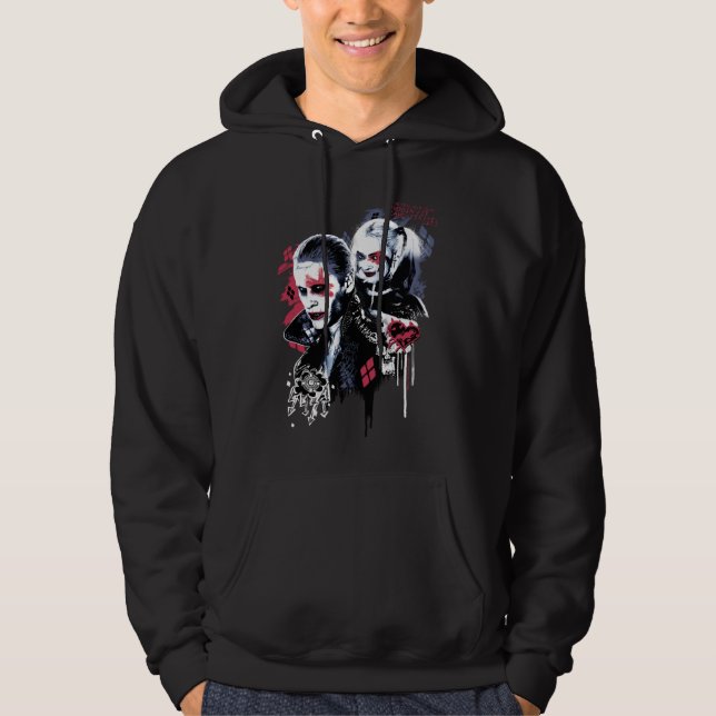 Suicide Squad | Joker und Harley Painted Graffiti Hoodie (Vorderseite)