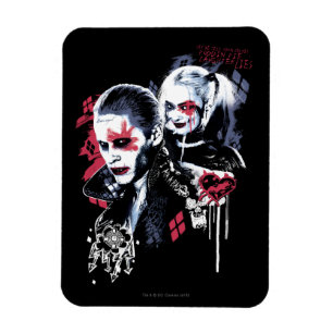 Suicide Squad   Joker und Harley Painted Graffiti Magnet