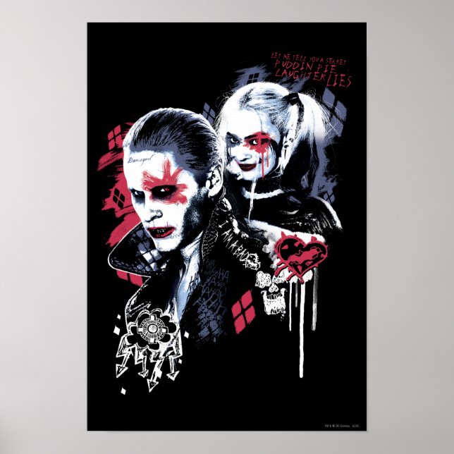 Suicide Squad | Joker und Harley Painted Graffiti Poster (Vorne)