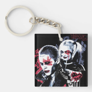 Suicide Squad   Joker und Harley Painted Graffiti Schlüsselanhänger