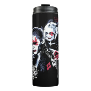 Suicide Squad   Joker und Harley Painted Graffiti Thermosbecher