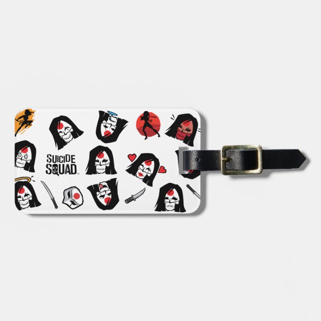 Suicide Squad | Katana Emoji Pattern Gepäckanhänger (Vorderseite horizontal)