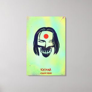 Suicide Squad   Katana Head Icon Leinwanddruck