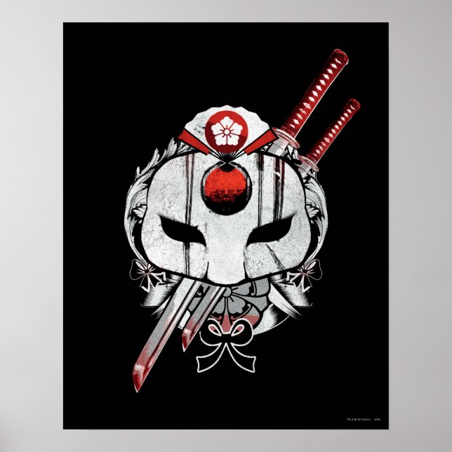 Suicide Squad | Katana Mask & Schwerter Tattoo Art Poster (Vorne)