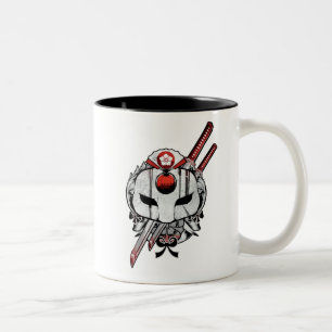 Suicide Squad   Katana Mask & Schwerter Tattoo Art Zweifarbige Tasse