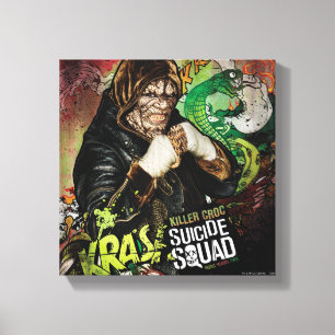 Suicide Squad   Killer Croc Character Graffiti Leinwanddruck