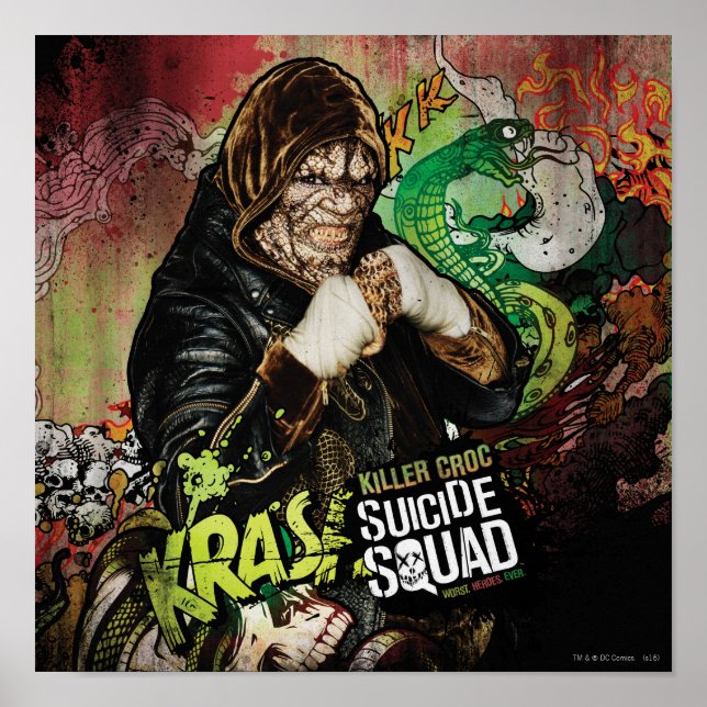 Suicide Squad | Killer Croc Character Graffiti Poster (Vorne)