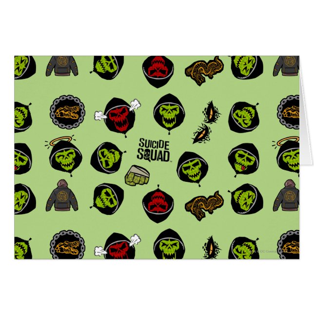 Suicide Squad | Killer Croc Emoji Pattern (Vorderseite (Horizontal))