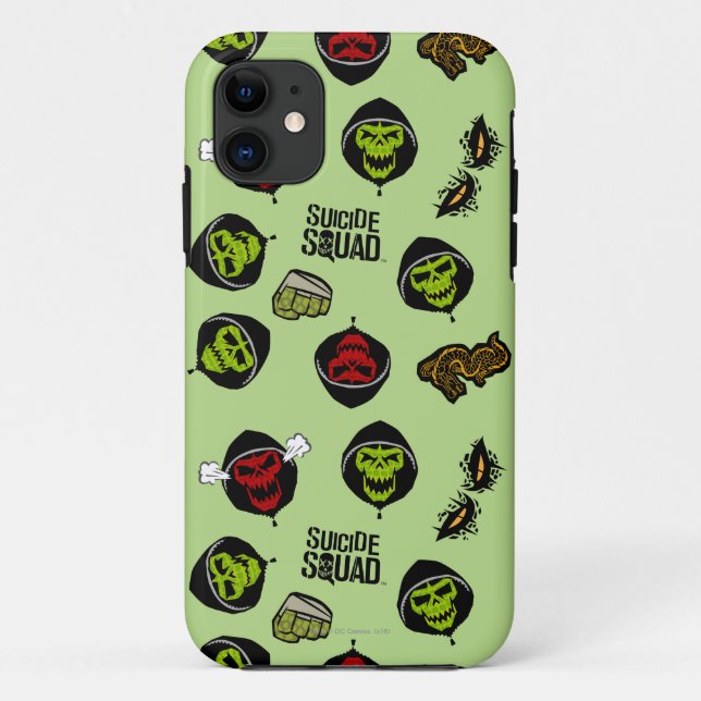 Suicide Squad | Killer Croc Emoji Pattern Case-Mate iPhone Hülle (Rückseite)