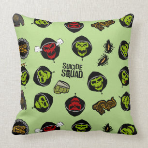 Suicide Squad Killer Croc Emoji Pattern Kissen
