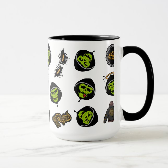 Suicide Squad | Killer Croc Emoji Pattern Tasse (Rechts)