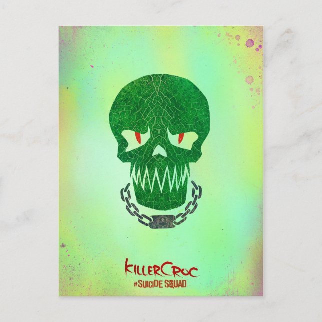 Suicide Squad | Killer Croc Head Icon Postkarte (Vorderseite)