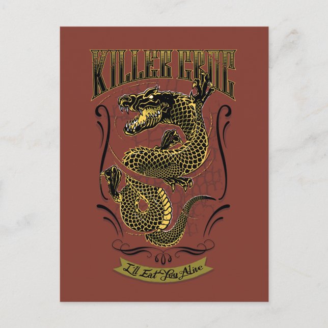 Suicide Squad | Killer Croc Tattoo Postkarte (Vorderseite)