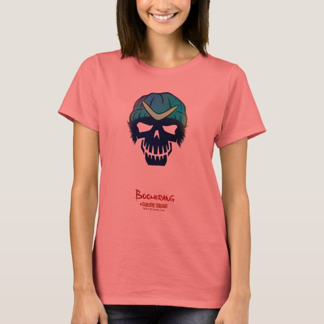 Suicide Squad | Kopf-Symbol von Boomerang T-Shirt (Vorderseite)