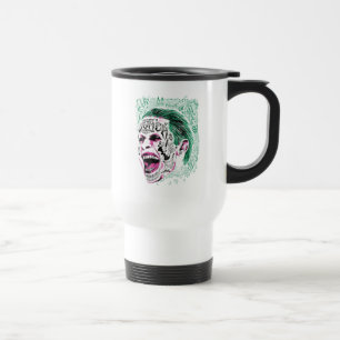 Suicide Squad   Lächeln Joker Kopf Sketch Reisebecher