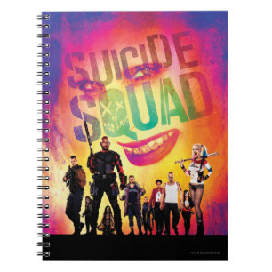 Suicide Squad   Orange Joker & Squad Movie Poster Notizblock
