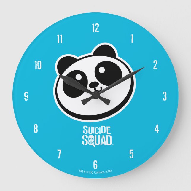 Suicide Squad | Panda Purveyors-Logo Große Wanduhr (Vorderseite)