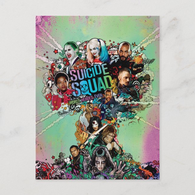 Suicide Squad | Pilzwolkenexplosion Postkarte (Vorderseite)