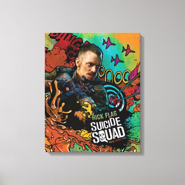 Suicide Squad | Rick Flag Character Graffiti Leinwanddruck (Vorderseite)