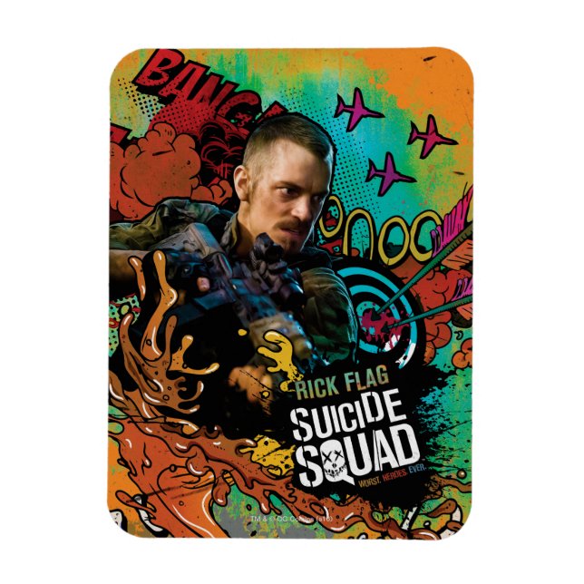 Suicide Squad | Rick Flag Character Graffiti Magnet (Vertikal)