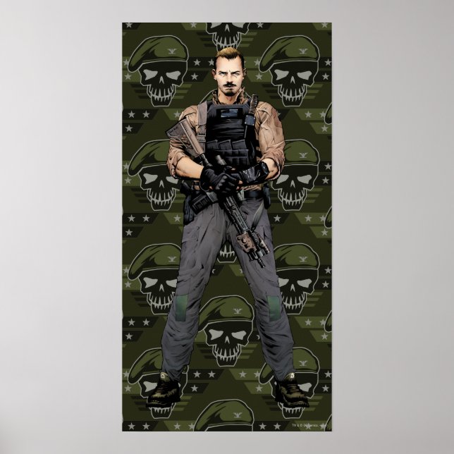 Suicide Squad | Rick Flag Comic Book Art Poster (Vorne)