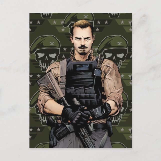 Suicide Squad | Rick Flag Comic Book Art Postkarte (Vorderseite)