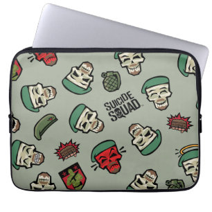 Suicide Squad   Rick Flag Emoji Muster Laptopschutzhülle