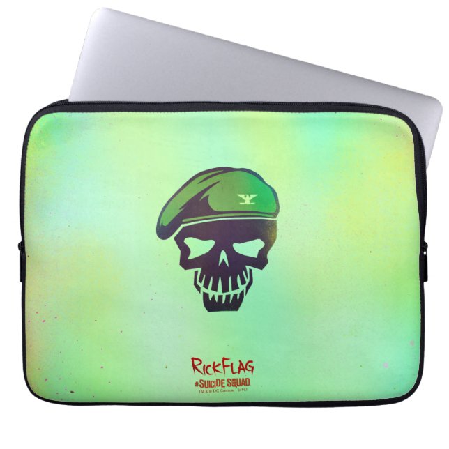 Suicide Squad | Rick Flag Head Icon Laptopschutzhülle (Vorderseite)