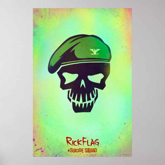 Suicide Squad | Rick Flag Head Icon Poster (Vorne)
