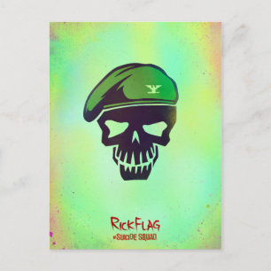 Suicide Squad   Rick Flag Head Icon Postkarte