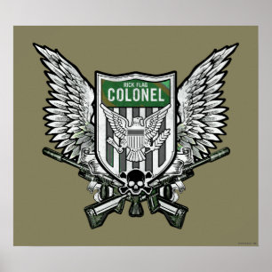 Suicide Squad   Rick Flag Winged Wappen Tattoo Art Poster