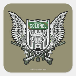 Suicide Squad | Rick Flag Winged Wappen Tattoo Art Quadratischer Aufkleber