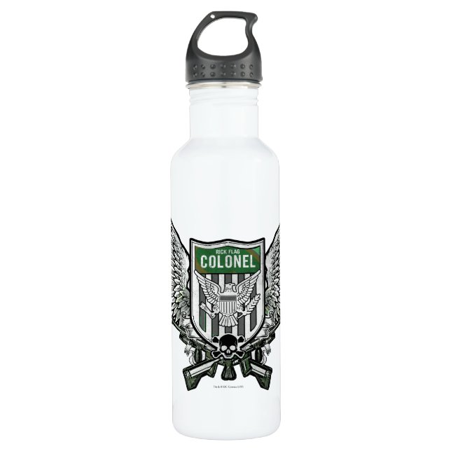 Suicide Squad | Rick Flag Winged Wappen Tattoo Art Trinkflasche (Vorderseite)