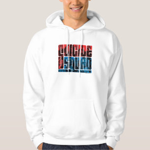 Suicide Squad Rote und blaue Logos Hoodie
