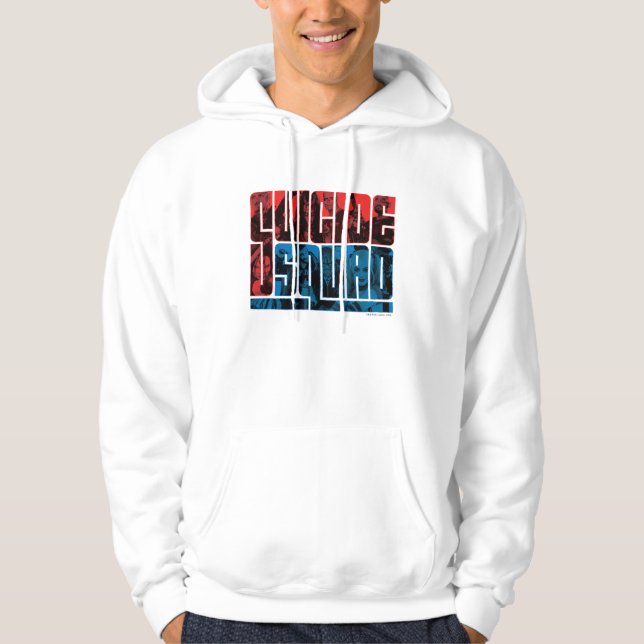 Suicide Squad | Rote und blaue Logos Hoodie (Vorderseite)