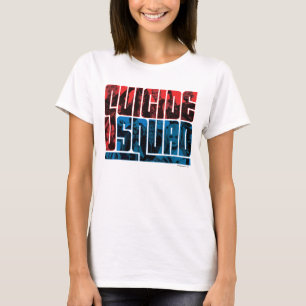 Suicide Squad Rote und blaue Logos T-Shirt