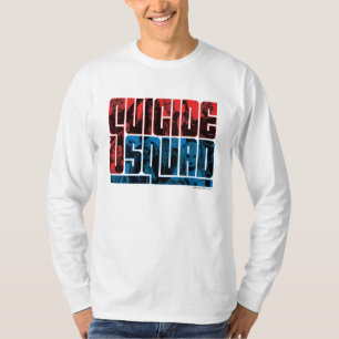 Suicide Squad   Rote und blaue Logos T-Shirt