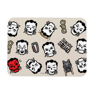 Suicide Squad   Slipknot Emoji Pattern Magnet