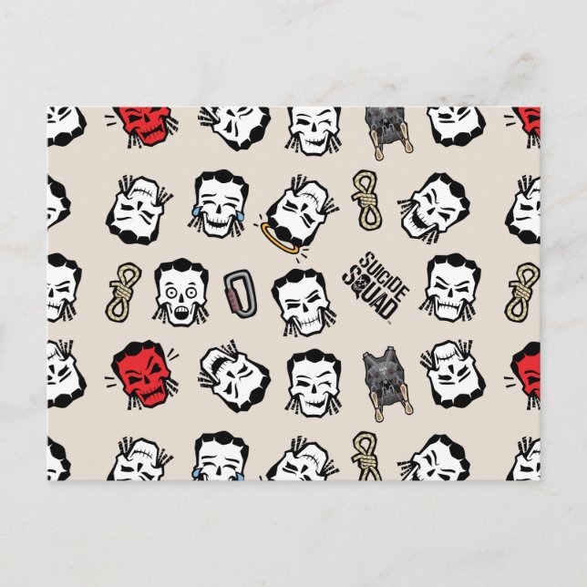 Suicide Squad | Slipknot Emoji Pattern Postkarte (Vorderseite)
