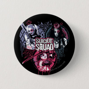 Suicide Squad Squad Girls Graffiti Abzeichen Button